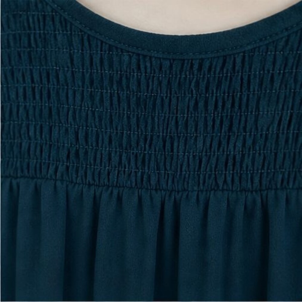 Teal Puff Sleeve Top - Picture 4 of 6